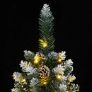 vidaXL vékony műkarácsonyfa 300 LED-del 180 cm