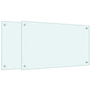 vidaXL 2 db fehér edzett üveg konyhai falburkoló 70 x 40 cm