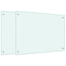 vidaXL 2 db fehér edzett üveg konyhai falburkoló 70 x 50 cm