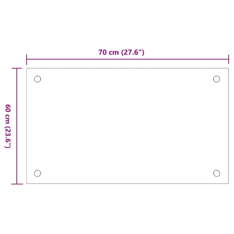 vidaXL 2 db fehér edzett üveg konyhai falburkoló 70 x 60 cm