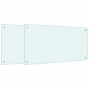 vidaXL 2 db fehér edzett üveg konyhai falburkoló 80 x 40 cm