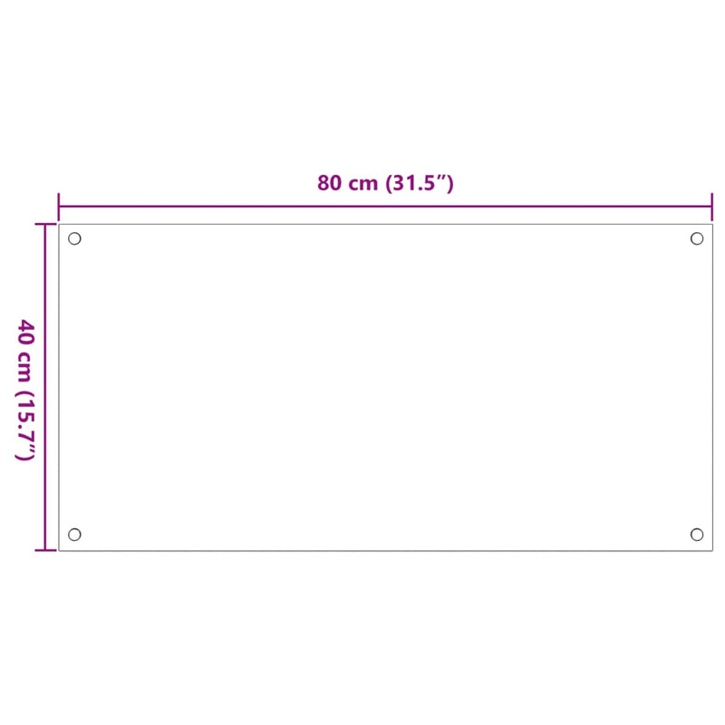 vidaXL 2 db fehér edzett üveg konyhai falburkoló 80 x 40 cm