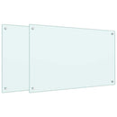 vidaXL 2 db fehér edzett üveg konyhai falburkoló 80 x 50 cm