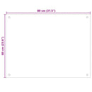 vidaXL 2 db fehér edzett üveg konyhai falburkoló 80 x 60 cm