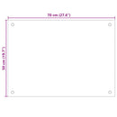vidaXL 2 db átlátszó edzett üveg konyhai fröccsenésgátló 70 x 50 cm