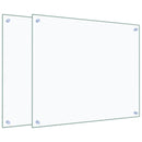 vidaXL 2 db átlátszó edzett üveg konyhai fröccsenésgátló 70 x 60 cm