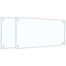 vidaXL 2 db átlátszó edzett üveg konyhai fröccsenésgátló 80 x 40 cm