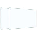 vidaXL 2 db átlátszó edzett üveg konyhai fröccsenésgátló 80 x 50 cm