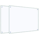 vidaXL 2 db átlátszó edzett üveg konyhai fröccsenésgátló 80 x 60 cm