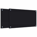 vidaXL 2 db fekete edzett üveg konyhai falburkoló 70 x 40 cm