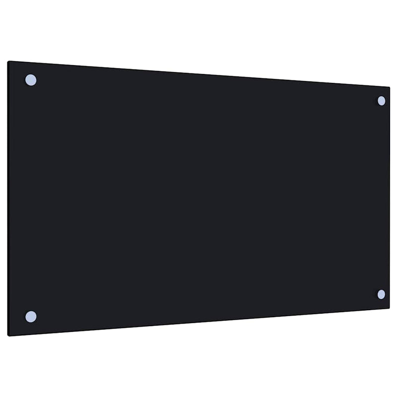 vidaXL 2 db fekete edzett üveg konyhai falburkoló 70 x 40 cm