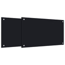 vidaXL 2 db fekete edzett üveg konyhai falburkoló 70 x 50 cm