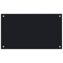 vidaXL 2 db fekete edzett üveg konyhai falburkoló 70 x 50 cm