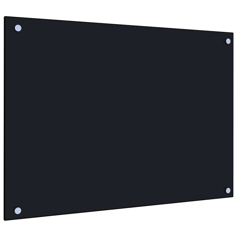 vidaXL 2 db fekete edzett üveg konyhai falburkoló 70 x 50 cm