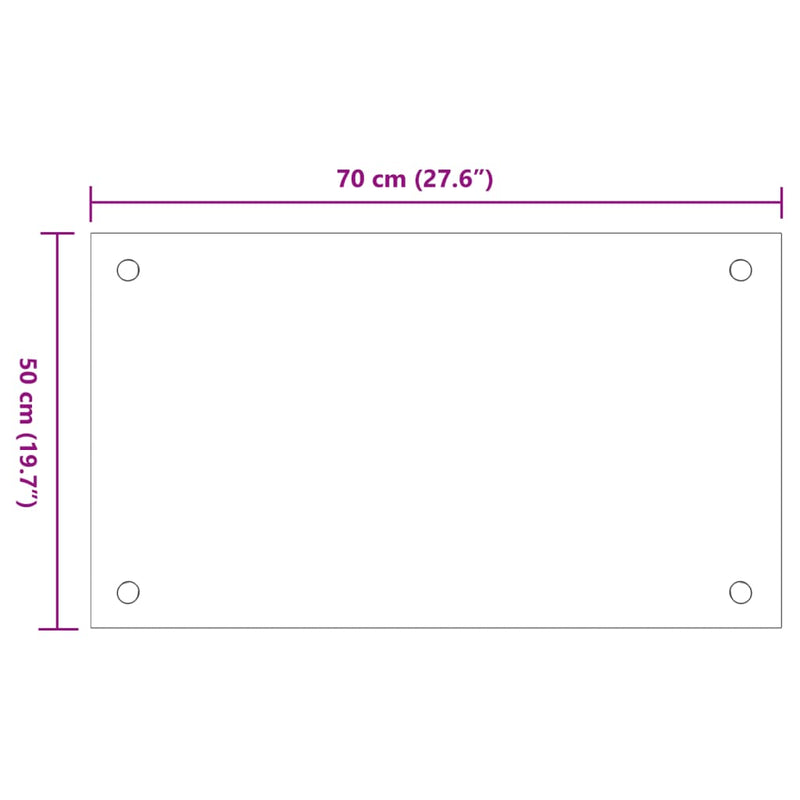 vidaXL 2 db fekete edzett üveg konyhai falburkoló 70 x 50 cm