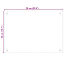 vidaXL 2 db fekete edzett üveg konyhai falburkoló 70 x 50 cm