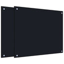 vidaXL 2 db fekete edzett üveg konyhai falburkoló 70 x 60 cm