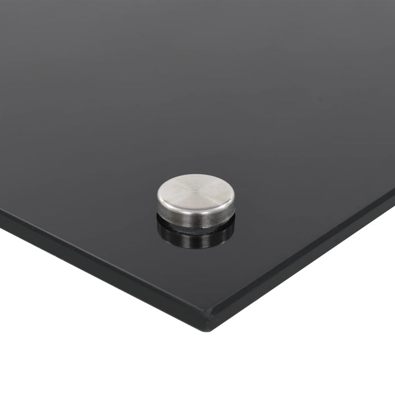 vidaXL 2 db fekete edzett üveg konyhai falburkoló 70 x 60 cm