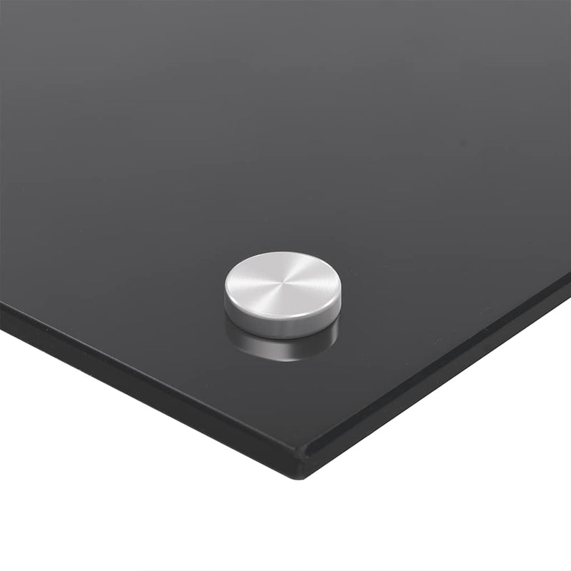 vidaXL 2 db fekete edzett üveg konyhai falburkoló 70 x 60 cm