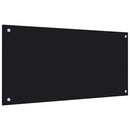vidaXL 2 db fekete edzett üveg konyhai falburkoló 80 x 40 cm