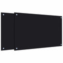vidaXL 2 db fekete edzett üveg konyhai falburkoló 80 x 50 cm