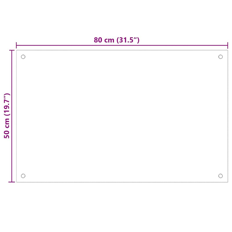vidaXL 2 db fekete edzett üveg konyhai falburkoló 80 x 50 cm