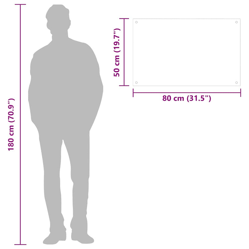 vidaXL 2 db fekete edzett üveg konyhai falburkoló 80 x 50 cm