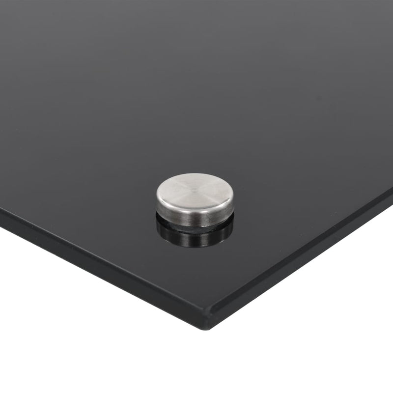 vidaXL 2 db fekete edzett üveg konyhai falburkoló 80 x 60 cm