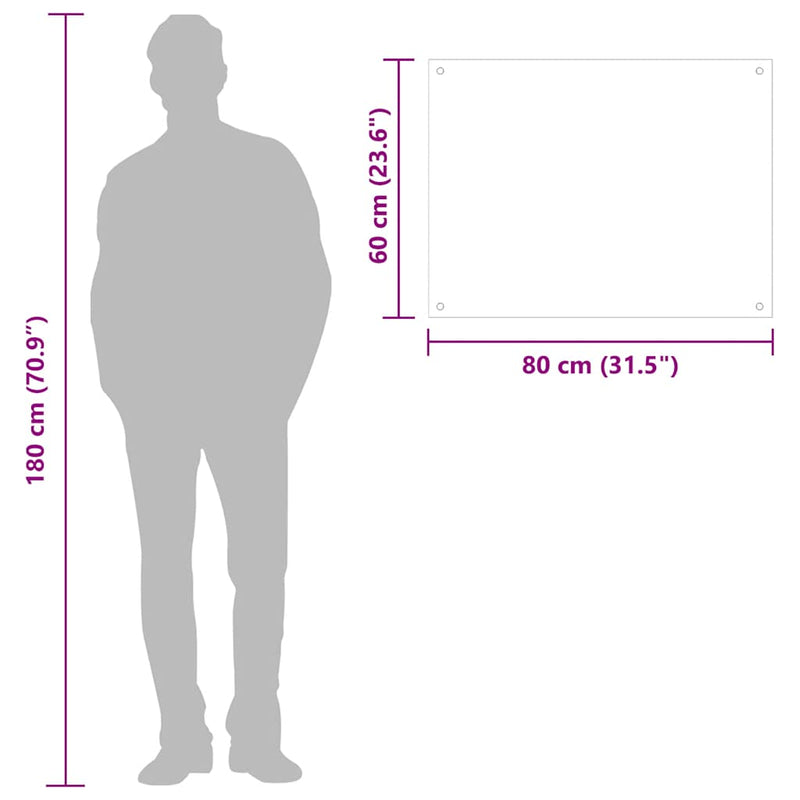 vidaXL 2 db fekete edzett üveg konyhai falburkoló 80 x 60 cm