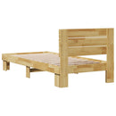 vidaXL ágykeret fejtámlával matrac nélkül 75x190 cm tömör fa tölgyfa