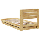 vidaXL ágykeret fejtámlával matrac nélkül 75x190 cm tömör fa tölgyfa