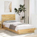 vidaXL ágykeret fejtámlával matrac nélkül 75x190 cm tömör fa tölgyfa