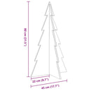vidaXL viaszbarna tömör fenyőfa karácsonyfa-dekoráció 80 cm