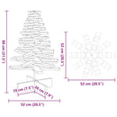 vidaXL viaszbarna tömör fenyőfa karácsonyfa-dekoráció 80 cm