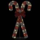 vidaXL meleg fehér karácsonyi dekoráció Candy Cane 50 LED
