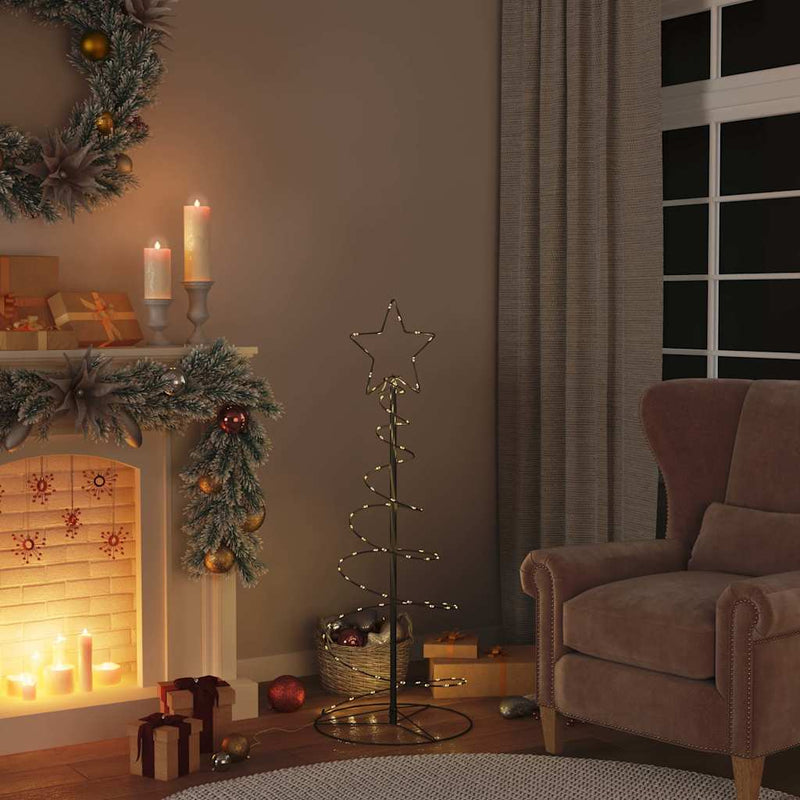 vidaXL meleg fehér LED karácsonyfa 80 LED 120 cm