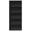 vidaXL fekete szerelt fa könyvszekrény 80 x 30 x 189 cm