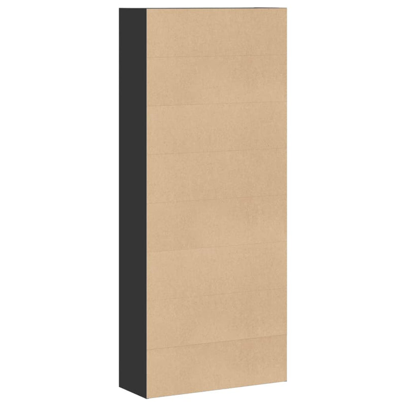 vidaXL fekete szerelt fa könyvszekrény 80 x 30 x 189 cm
