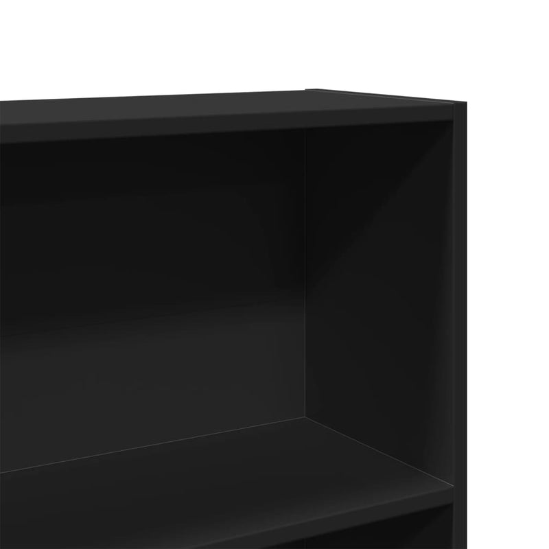 vidaXL fekete szerelt fa könyvszekrény 80 x 30 x 189 cm