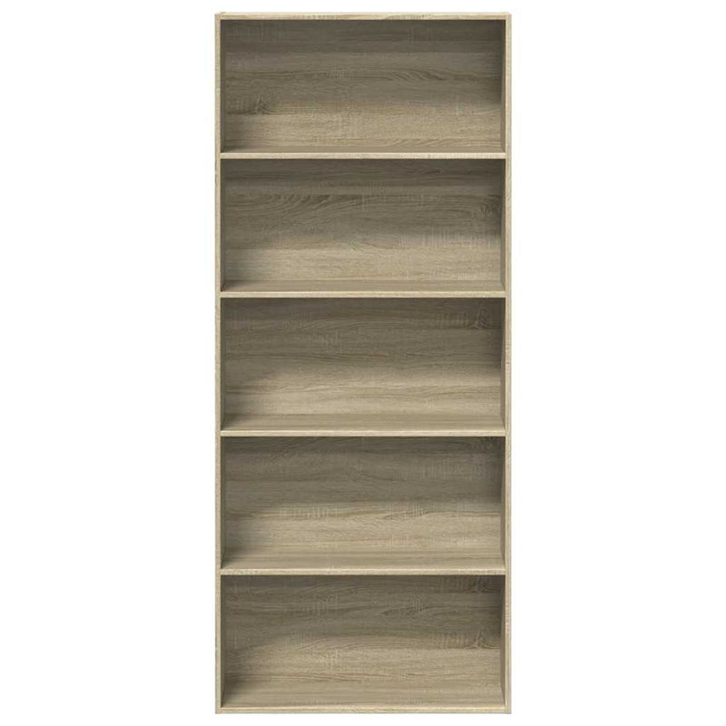 vidaXL sonoma színű szerelt fa könyvszekrény 80 x 30 x 189 cm