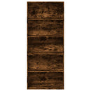 vidaXL füstös tölgy színű szerelt fa könyvszekrény 80 x 30 x 189 cm