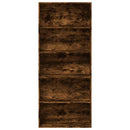 vidaXL füstös tölgy színű szerelt fa könyvszekrény 80 x 30 x 189 cm