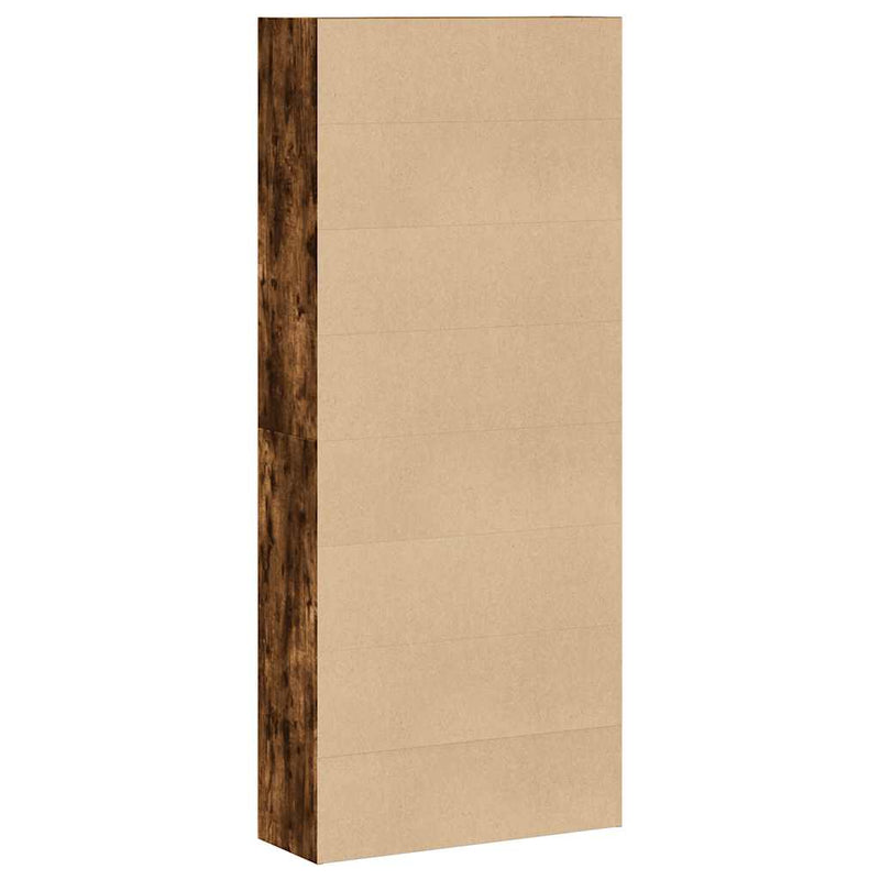 vidaXL füstös tölgy színű szerelt fa könyvszekrény 80 x 30 x 189 cm