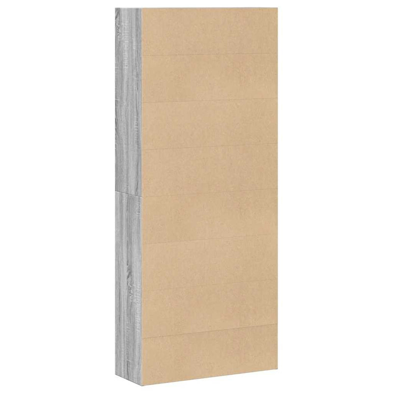 vidaXL szürke sonoma szerelt fa könyvszekrény 80 x 30 x 189 cm