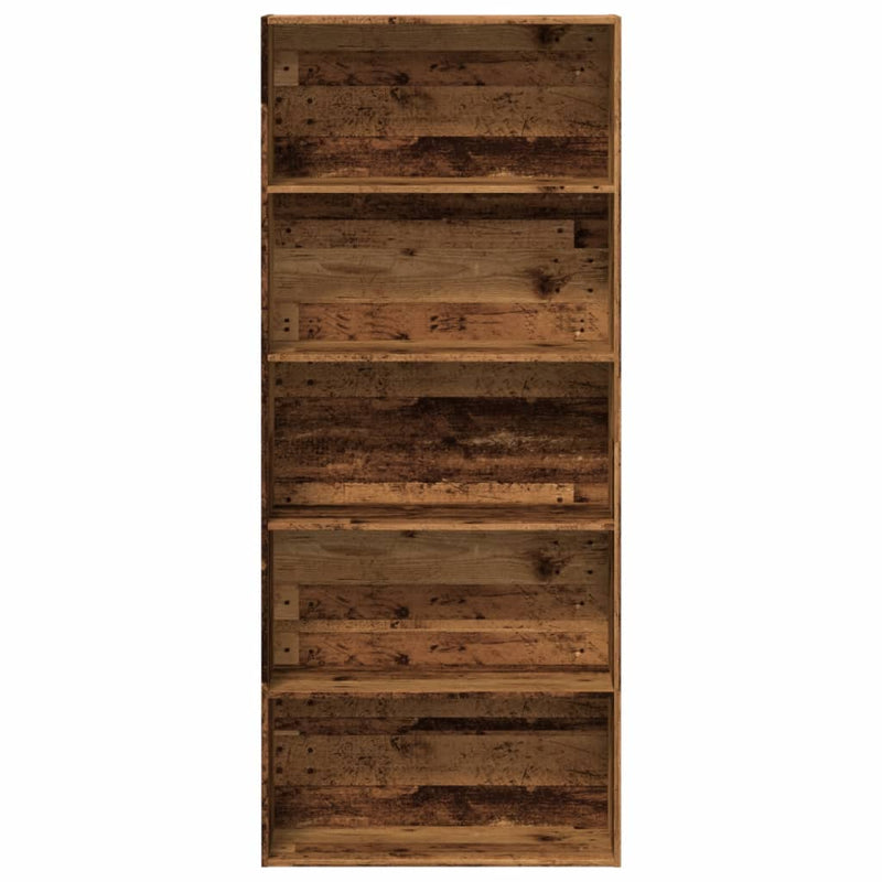 vidaXL antik fa színű szerelt fa könyvszekrény 80 x 30 x 189 cm