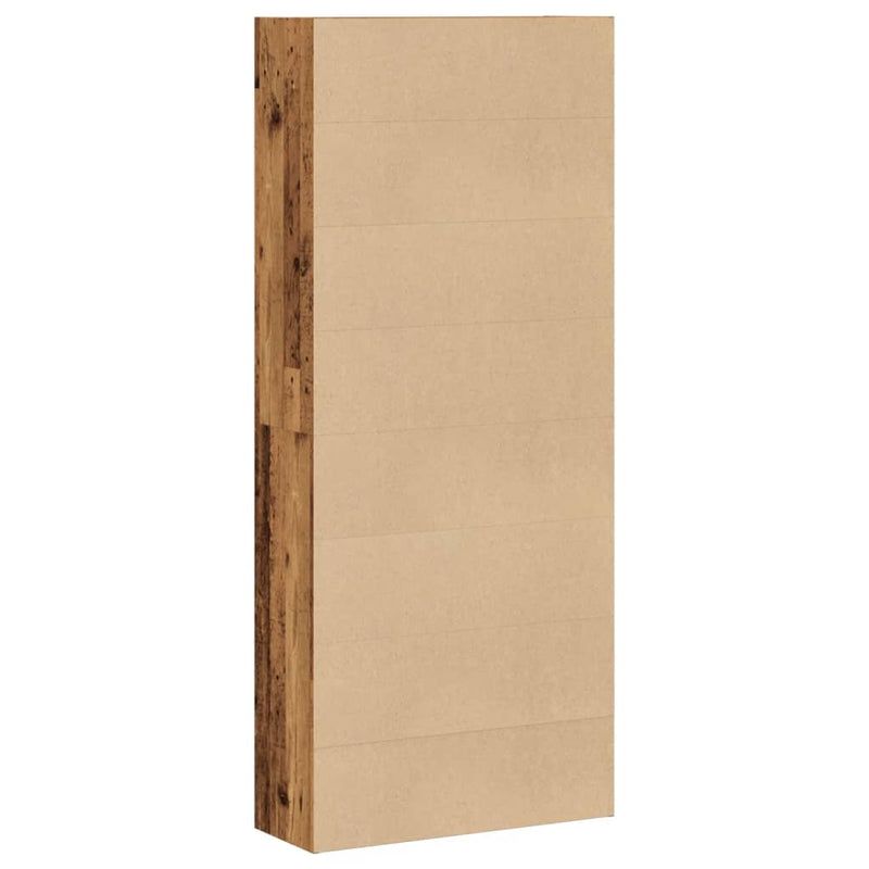 vidaXL antik fa színű szerelt fa könyvszekrény 80 x 30 x 189 cm