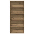 vidaXL kézműves tölgy színű szerelt fa könyvszekrény 80 x 30 x 189 cm