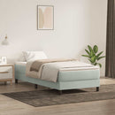 vidaXL világosszürke bársony rugós ágy matrac nélkül 80x210 cm