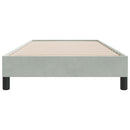 vidaXL világosszürke bársony rugós ágy matrac nélkül 80x210 cm