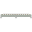 vidaXL világosszürke bársony rugós ágy matrac nélkül 80x210 cm